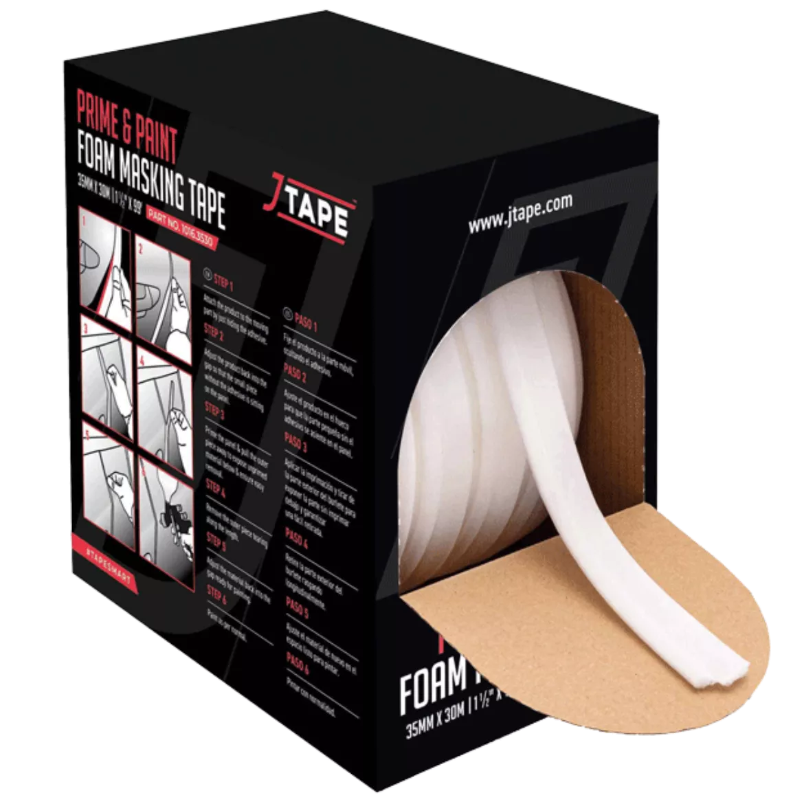 Foam Masking Tape Soft Edge Soft Edge Foam Masking Tape 13mm X 50M | Low Tack & High Temp Resistant | Ideal For Car Paint & Gap Sealing | Made In Poland