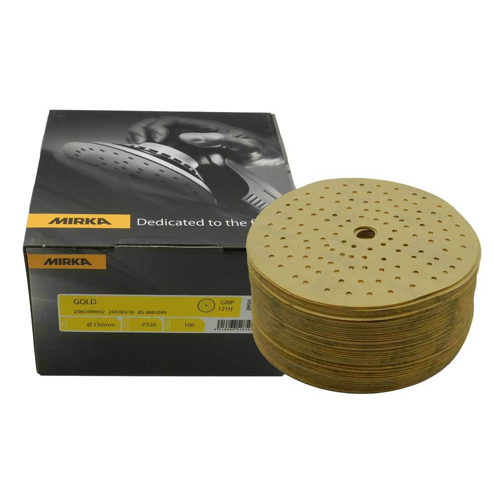 Mirka GOLD 150MM GRIP 121H P500 Box of 100