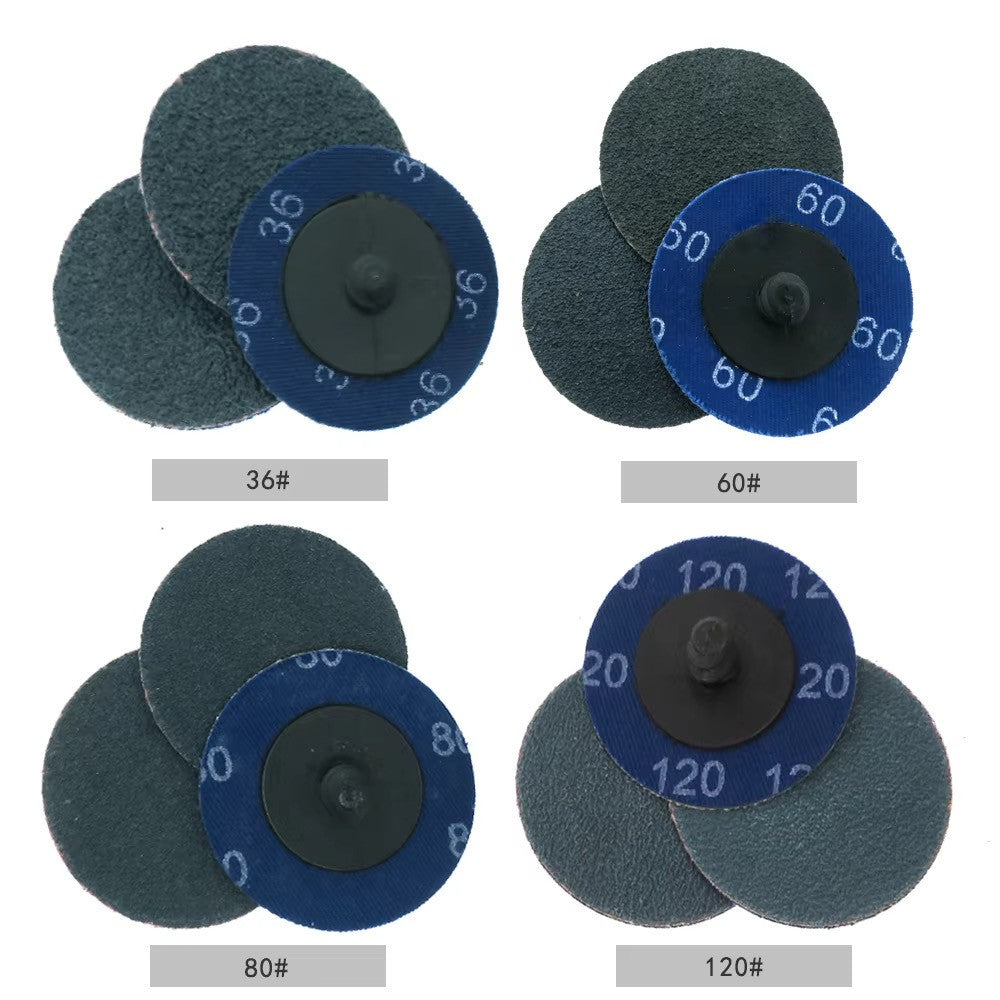 13Pcs 2 Inch (50mm) Zirconia Quick Change Sanding Discs P36 - P120