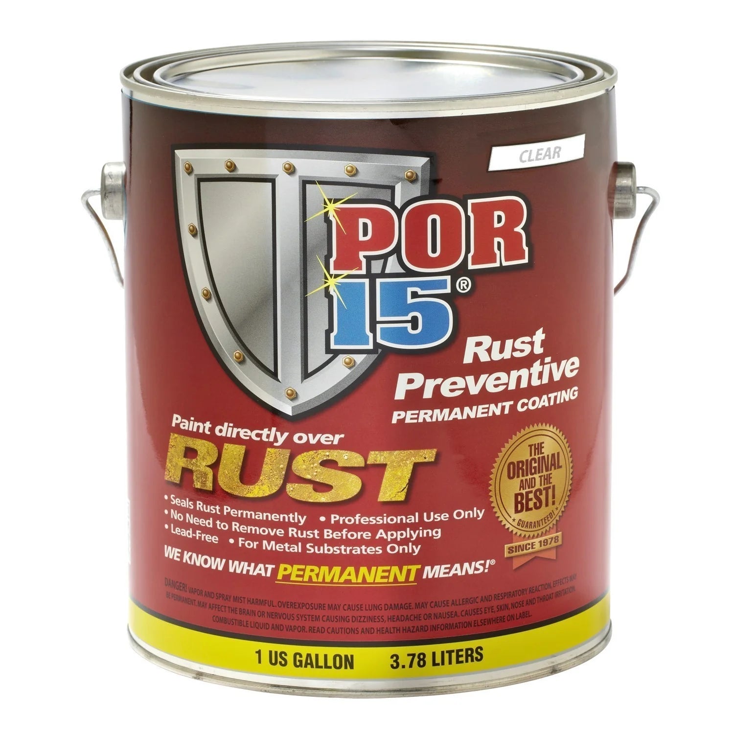 Rust Preventive Coating Clear Gallon 3.78LT Cover 36m² single coat