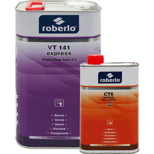 ROBERLO VT141 EXPRESS RAPID CLEAR 3.78L & CT6 FAST HARDENER 0.945L KIT