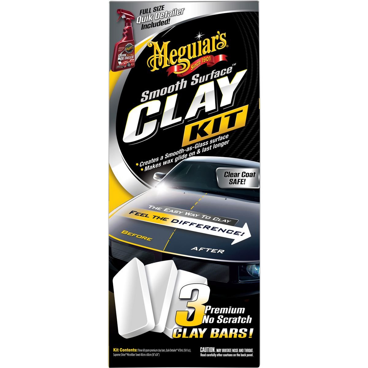 MEGUIARS G191700 SMOOTH SURFACE CLAY KIT - 3 BARS