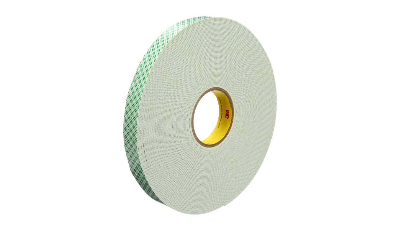 3M 4026 White Foam Tape, 19.0mm x 33.0m, 1.60mm Thick