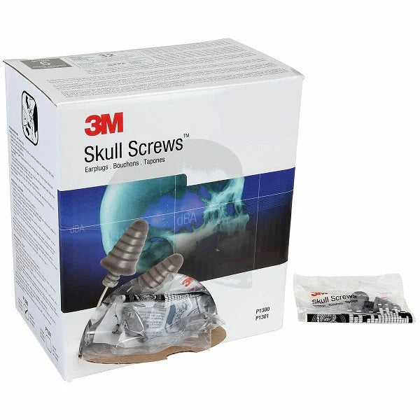 3m P1301 Skull Screws Corded Earplugs - SOLD PER PAIR