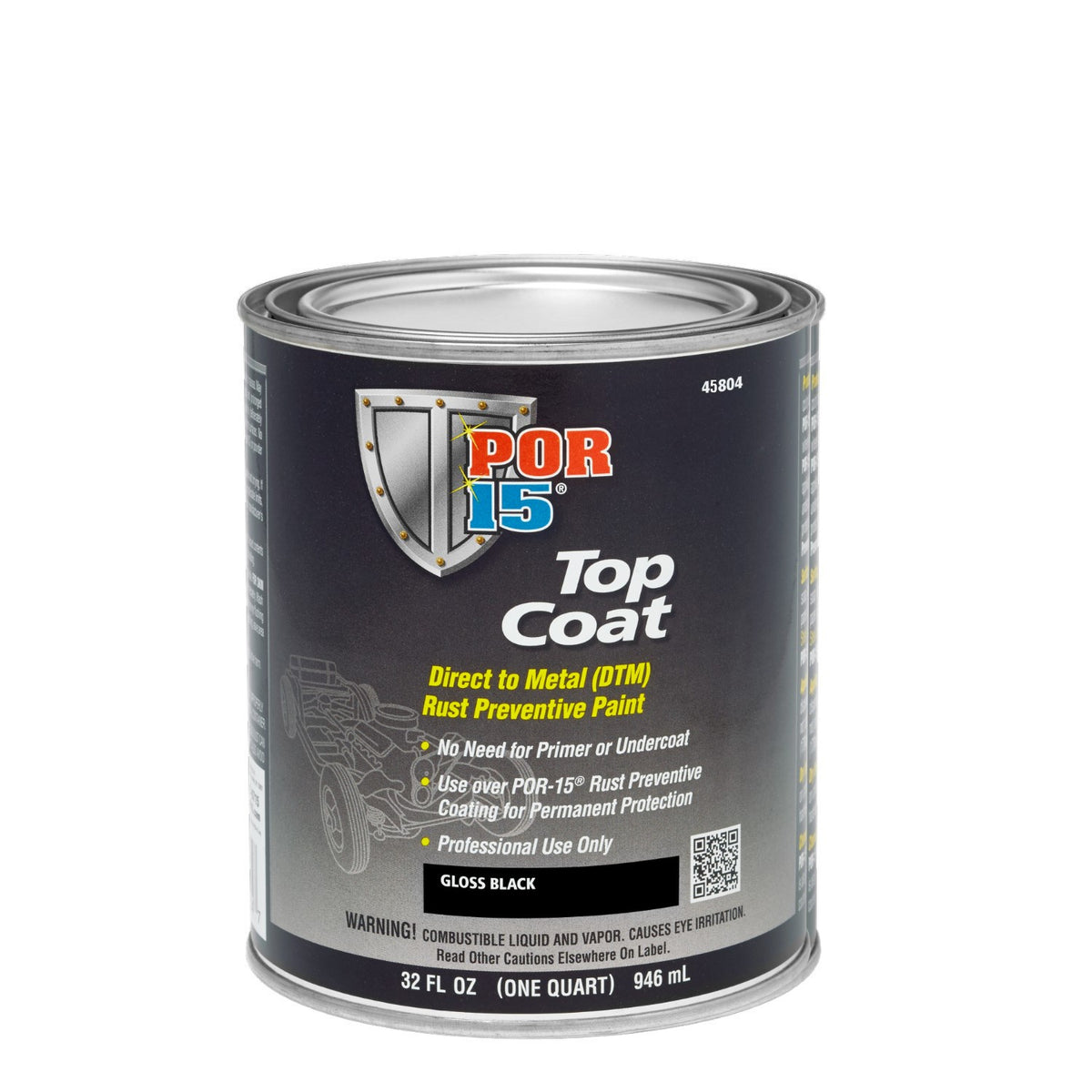 Top Coat Gloss Black Quart