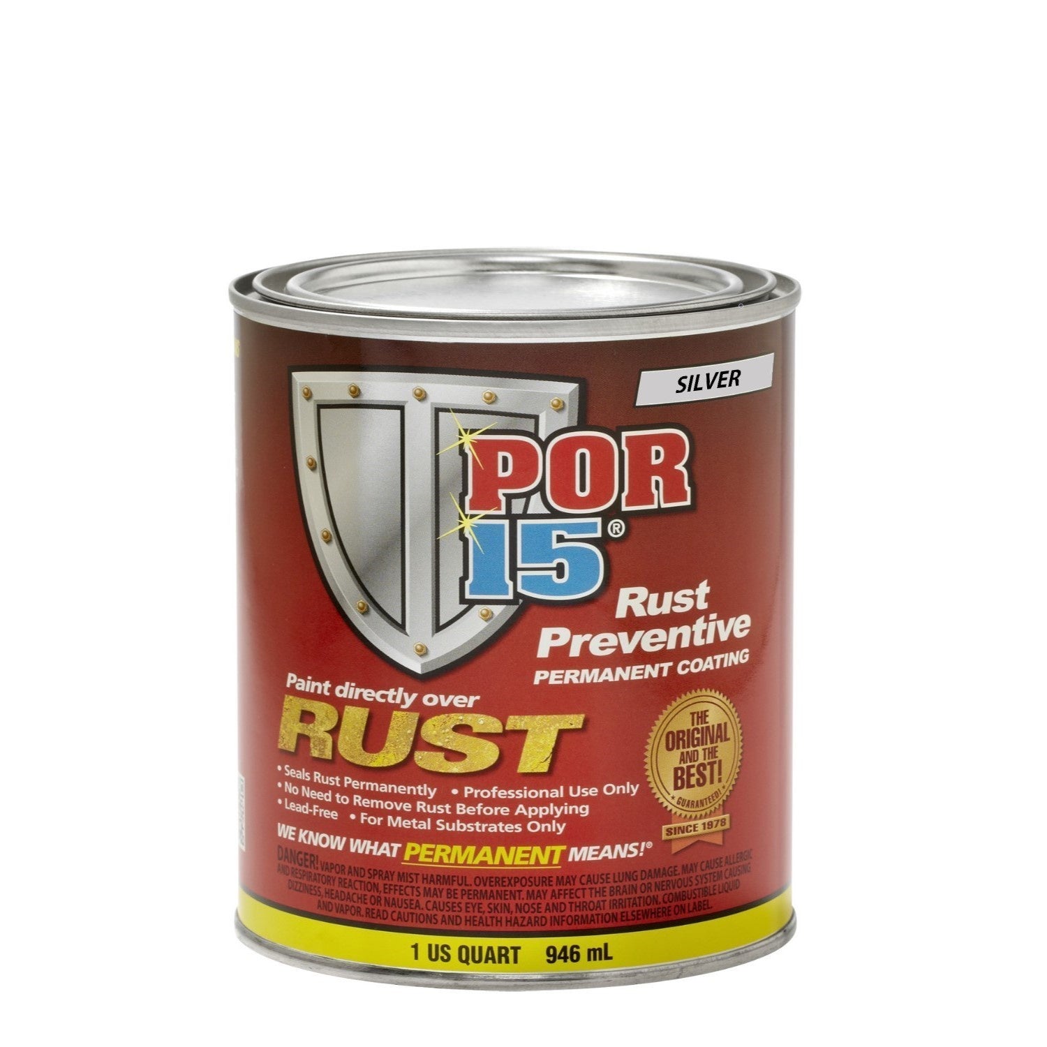 Rust Preventive Coating Silver Quart 946mL covers 9m² single coat