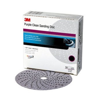 3M 1817 HOOKIT PURPLE CLEAN SANDING DISC 150 GRIT 150MM BOX OF 50