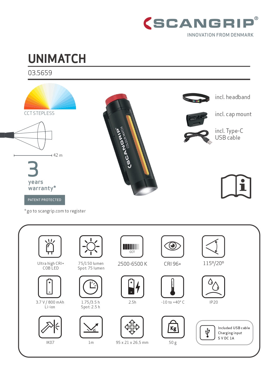 SCANGRIP COLOURMATCH UNIMATCH