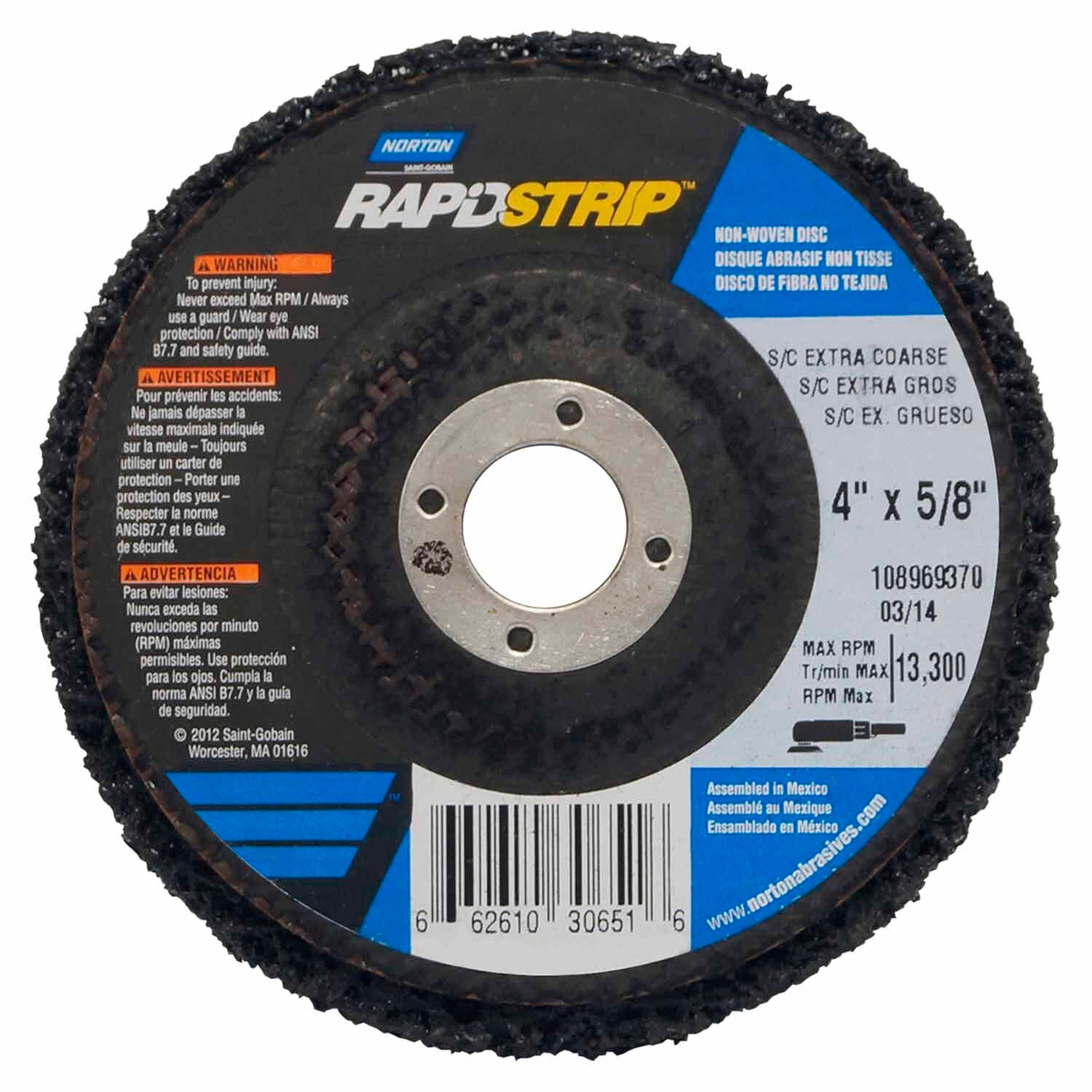Norton Rapid Strip Depressed Centre Disc 100x16mm 30651