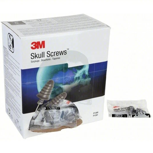 3M P1300 E-A-R Skull Screws UNCORDED EAR PLUGS 80 Pairs