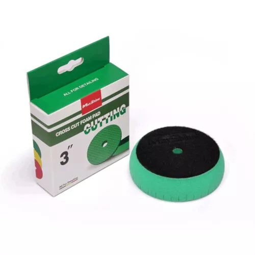 MAXSHINE CROSS CUT CUTTING FOAM PAD GREEN 76.2MM(3 IN)