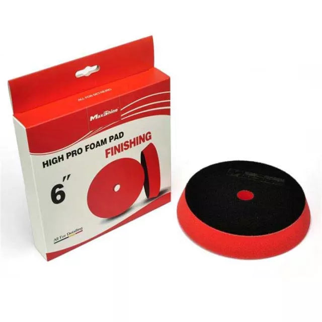 MAXSHINE HIGH PROFILE FINISHING FOAM PAD RED 157.5MM (6.2 IN)