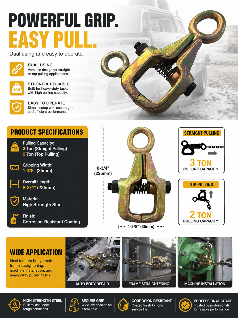 Two Way Pulling Clamp