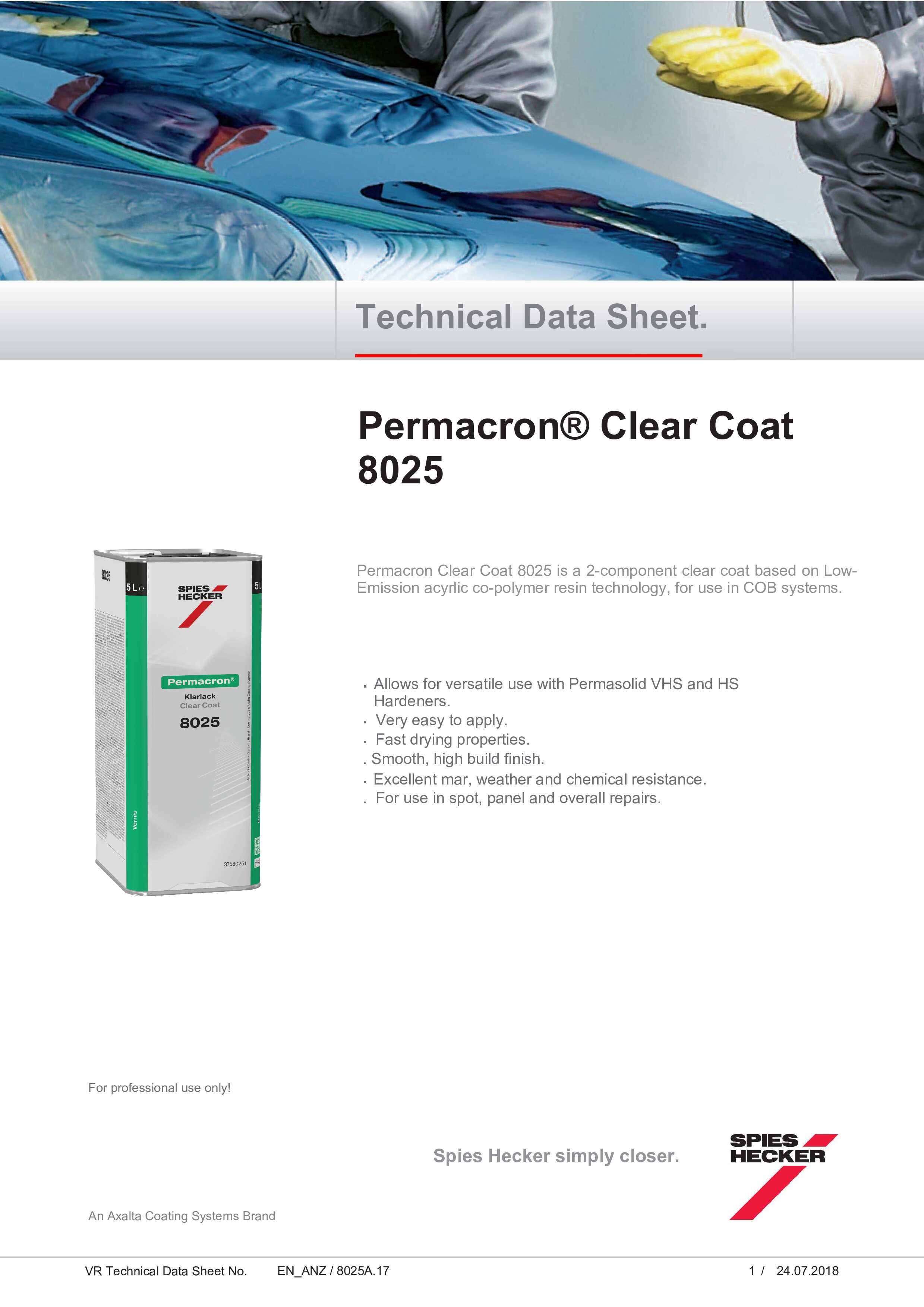 8025 PERMACRON CLEAR COAT 5L