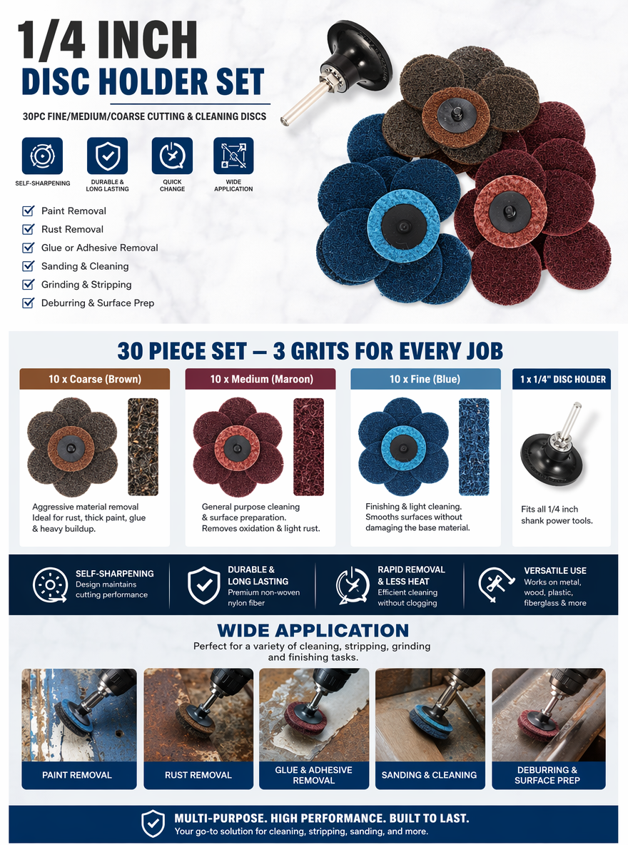 31PC 50MM QUICK CHANGE SANDING DISC