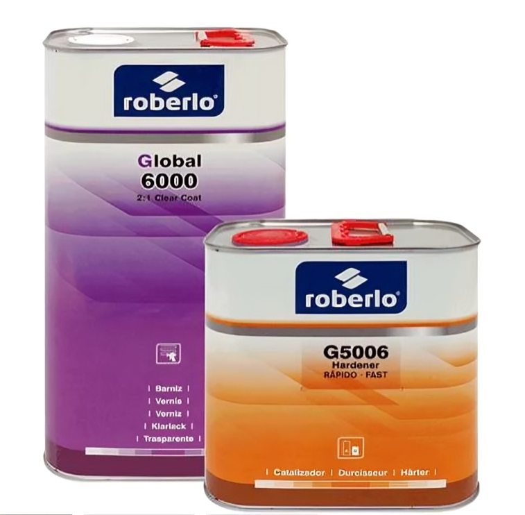 ROBERLO GLOBAL 6000 CLEARCOAT FAST KIT 2:1 (ROBERLO GLOBAL 6000 CLEARCOAT 5L + ROBERLO G5006 FAST HARDENER 2.5L)