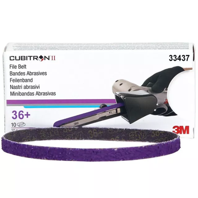 3M 33437 CUBITRON II PURPLE FILE BELT 10 X 330MM 36+ (BOX 10)