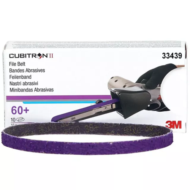 3M 33439 CUBITRON II PURPLE FILE BELT 10 X 330MM 60+ (BOX 10)