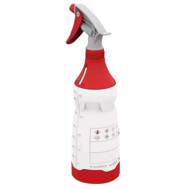 MAXSHINE HEAVY DUTY CHEMICAL RESISTANT SPRAYER & BOTTLE 750ml RED