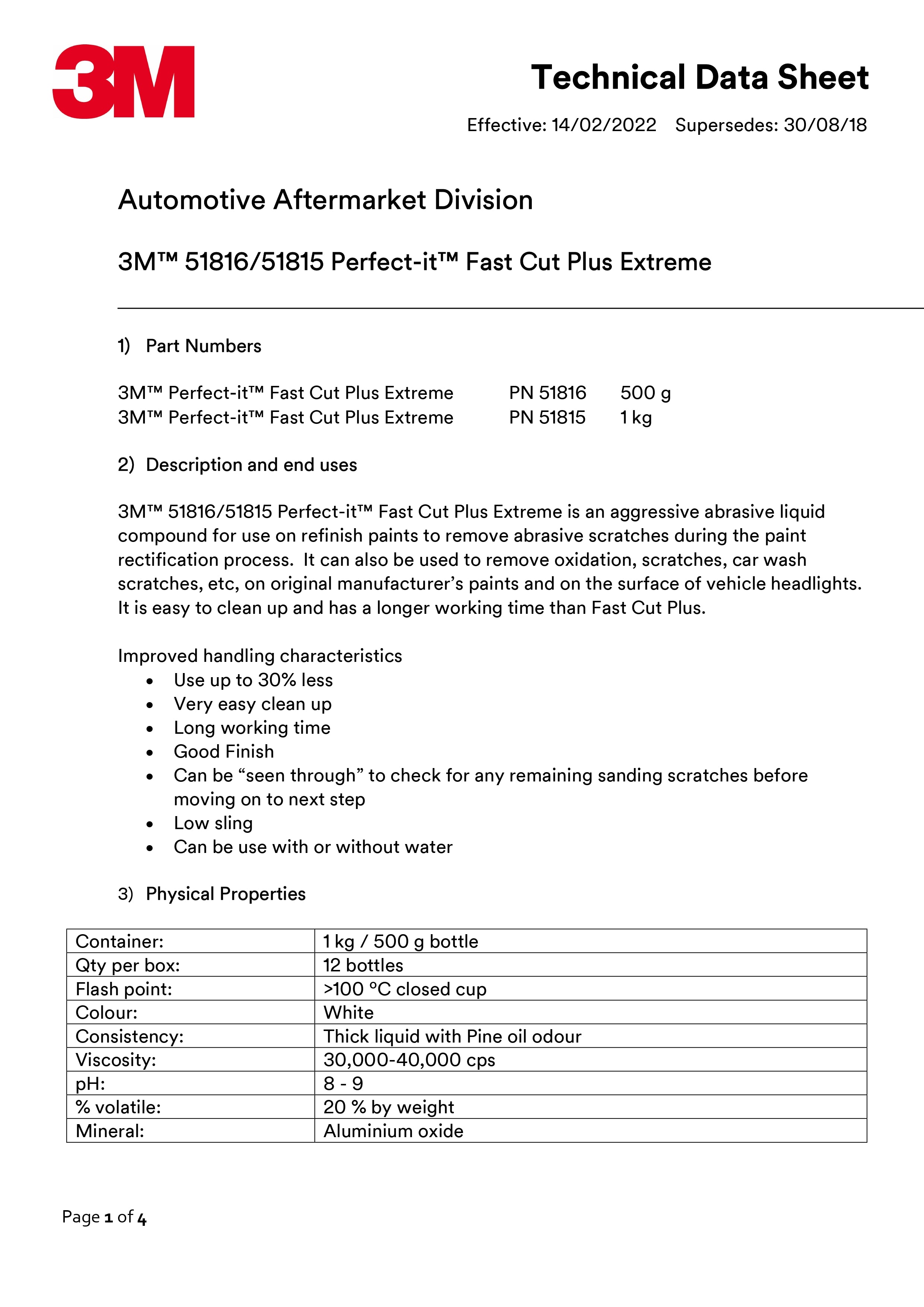 3M Fast Cut Plus Extreme 946mL