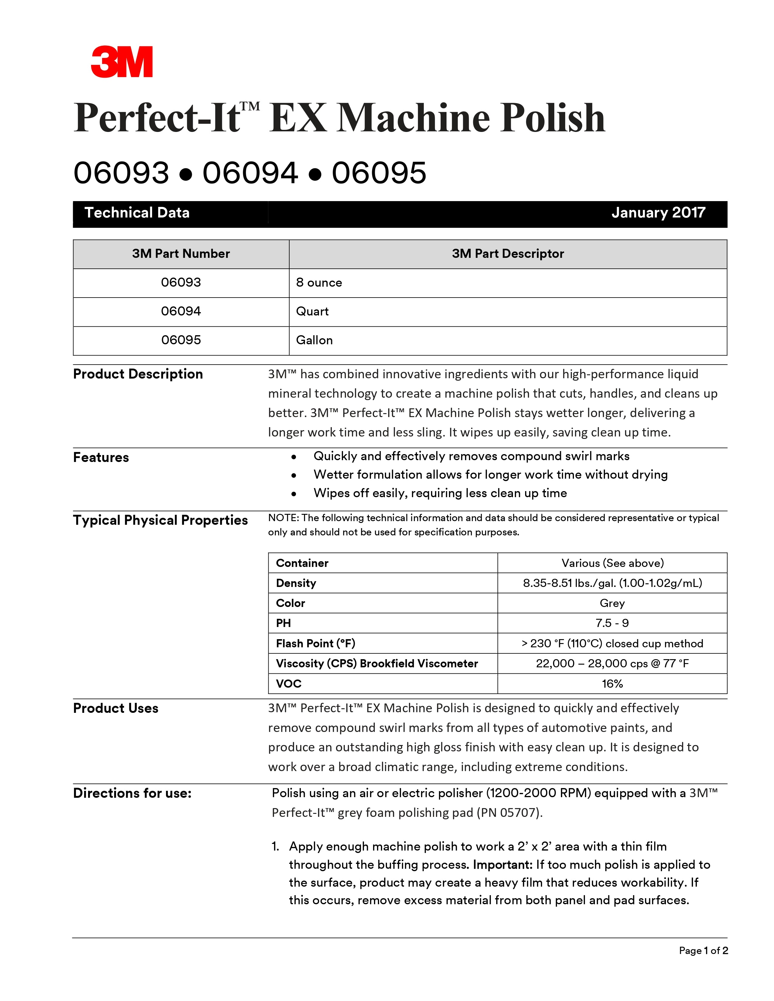 3M Perfect It Machine Polish EX 946mL