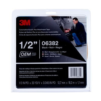 3M 6382 AUTOMOTIVE ACRYLIC PLUS ATTACHMENT TAPE 12.7MM X 18.3M