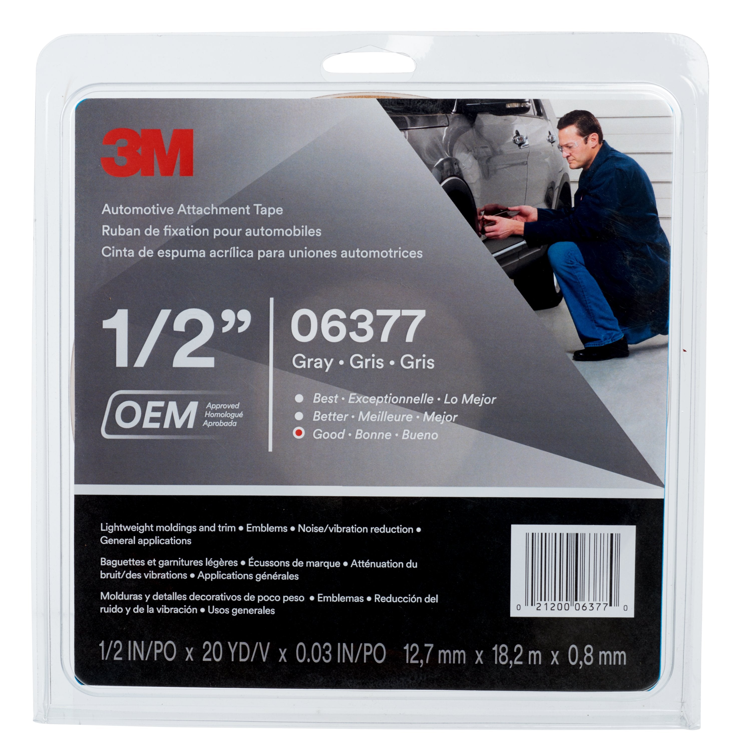 3M 6377 DOUBLE SIDED TAPE 12MM X 18.3M