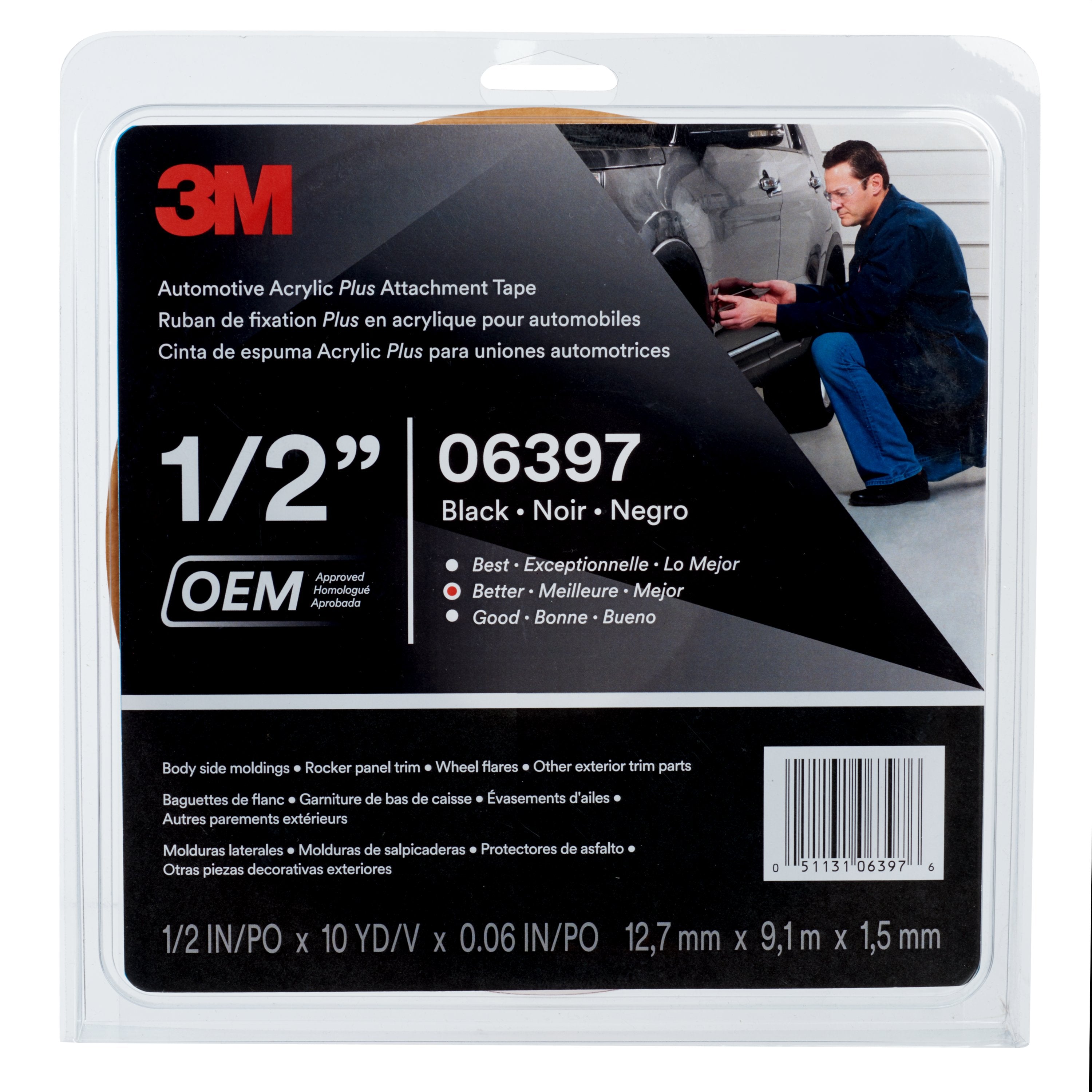 3M 6397 ACRYLIC FOAM TAPE 12MM X 9.1M