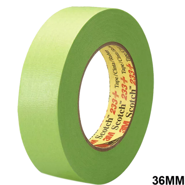 3M 233+ MASKING TAPE GREEN 36MM X 55M