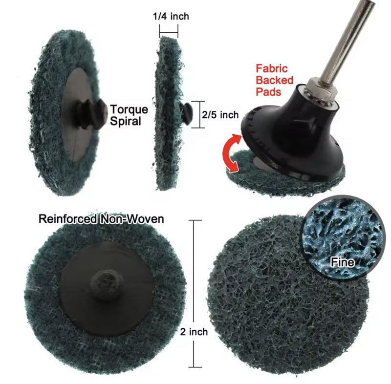 52PCS 2inch Abrasive Disc Sanding Discs WITH HOLDER