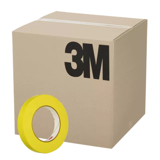 3M 6652 AUTOMOTIVE REFINISHING TAPE YELLOW 18MM X 55M (BOX 48)