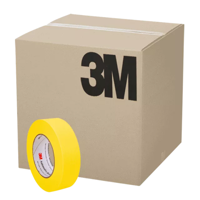 3M 6654 AUTOMOTIVE REFINISHING TAPE YELLOW 36MM X 55M (BOX 24)