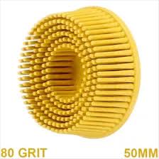 3M 7531 ROLOC YELLOW BRISTLE DISC 50MM 80 GRIT #18732