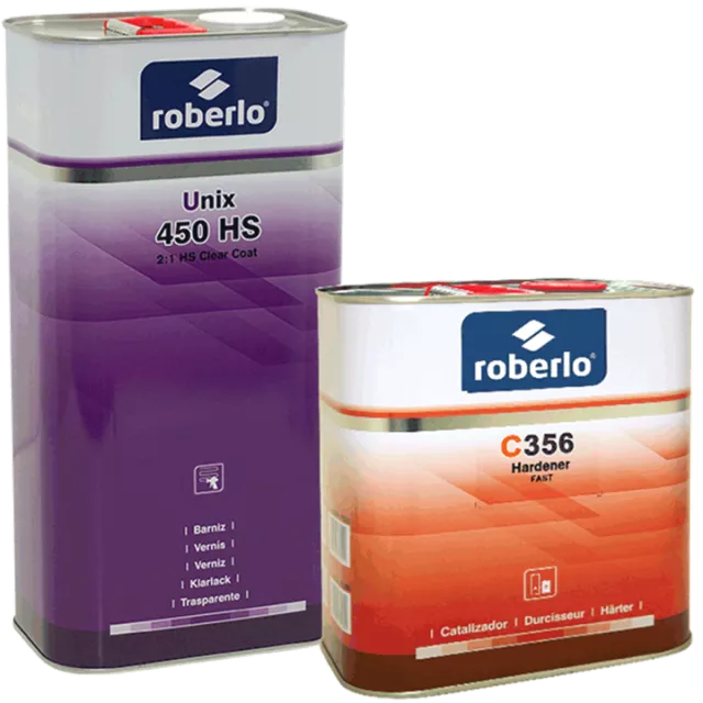 ROBERLO UNIX 450HS CLEARCOAT 2:1 KIT C356 HS FAST HARDENER