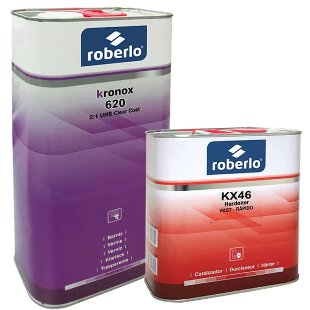 ROBERLO KRONOX 620 2:1 UHS CLEARCOAT 5L 2-1 KIT KX46 FAST HARDENER 2.5L