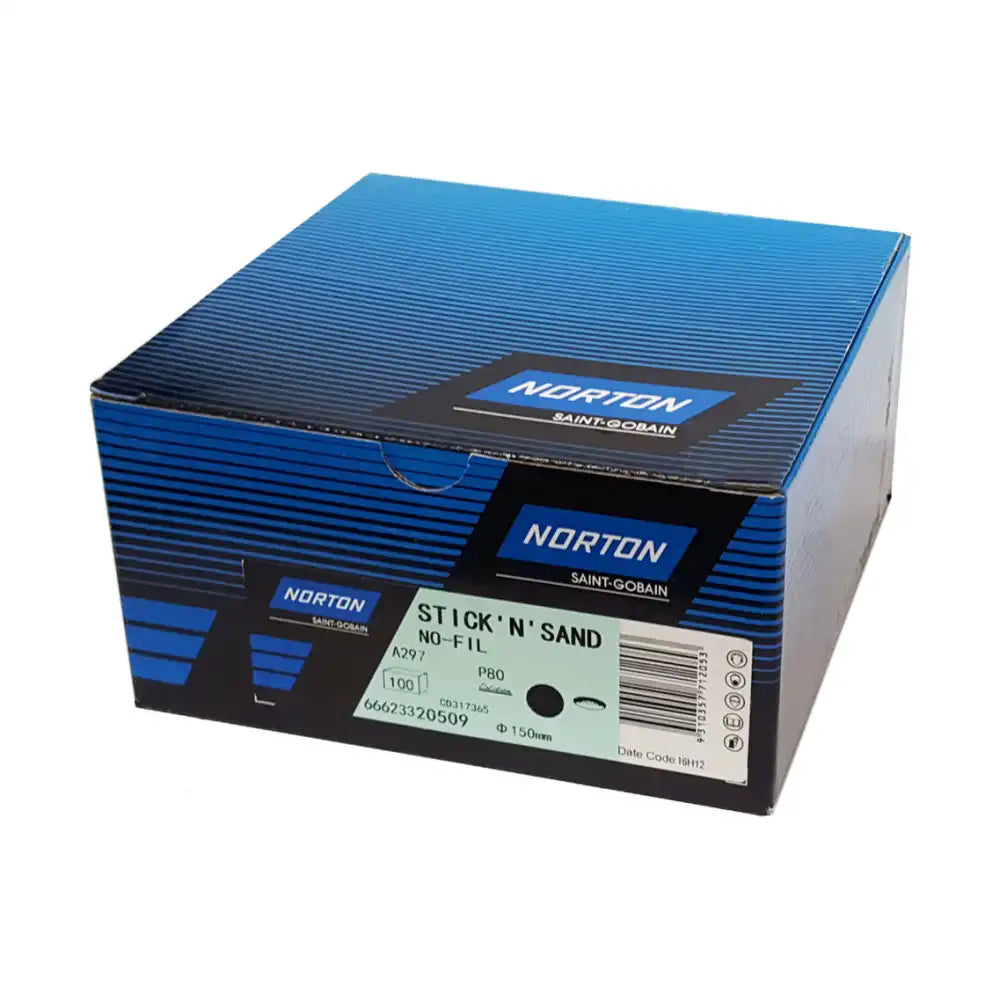 Norton Stick 'n Sand Discs 150mm  P36 Box 50