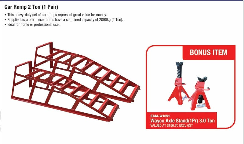 Car Ramp 2 Ton (1 Pair) BONUS OFFER