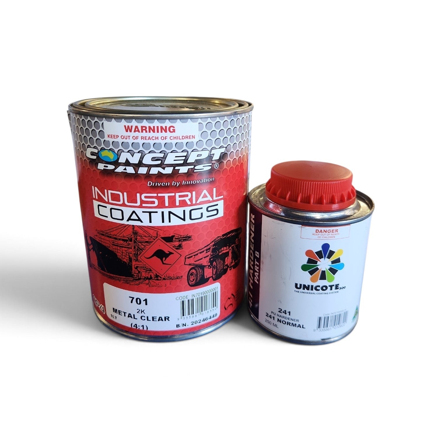 CONCEPT 701 2K METAL CLEAR 4:1 1.25L Kit