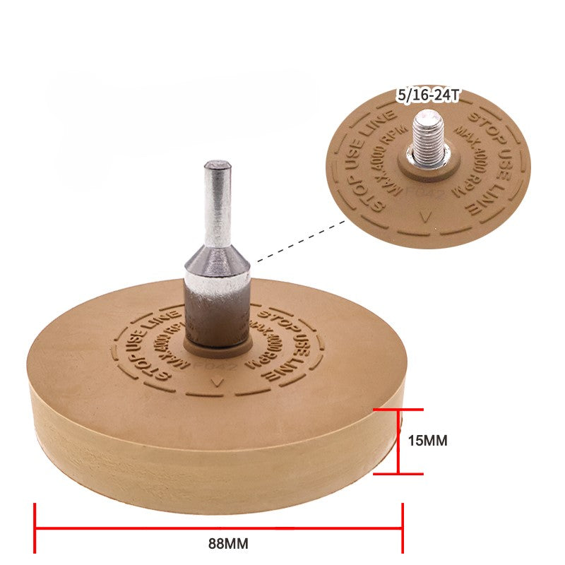 3.5inch 88mm Rubber Eraser Wheel with Drill Adapter