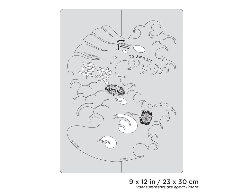 Artool Kanji Master Tsunami Freehand Airbrush Template by Dennis Mathewson