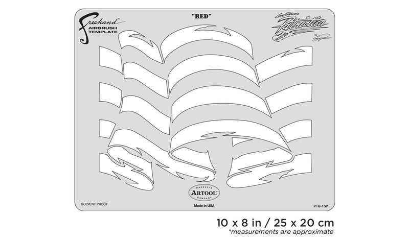 Artool Patriotica Red Freehand Airbrush Template by Craig Fraser