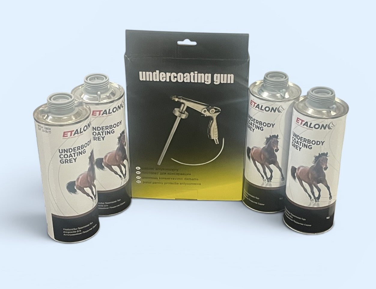 ETALON UNDERBODY COATING GREY 1KG + FREE UNDERSEAL GUN SAVE $47.48