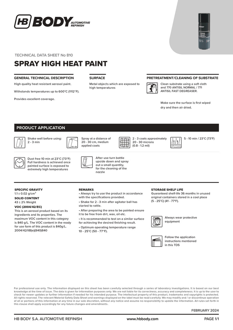 SPRAY HIGH HEAT SUPER 419 BROWN