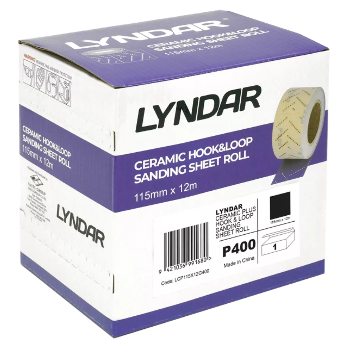 LYNDAR CERAMIC PLUS HOOK AND LOOP STRIP 115mm X 12M 400G