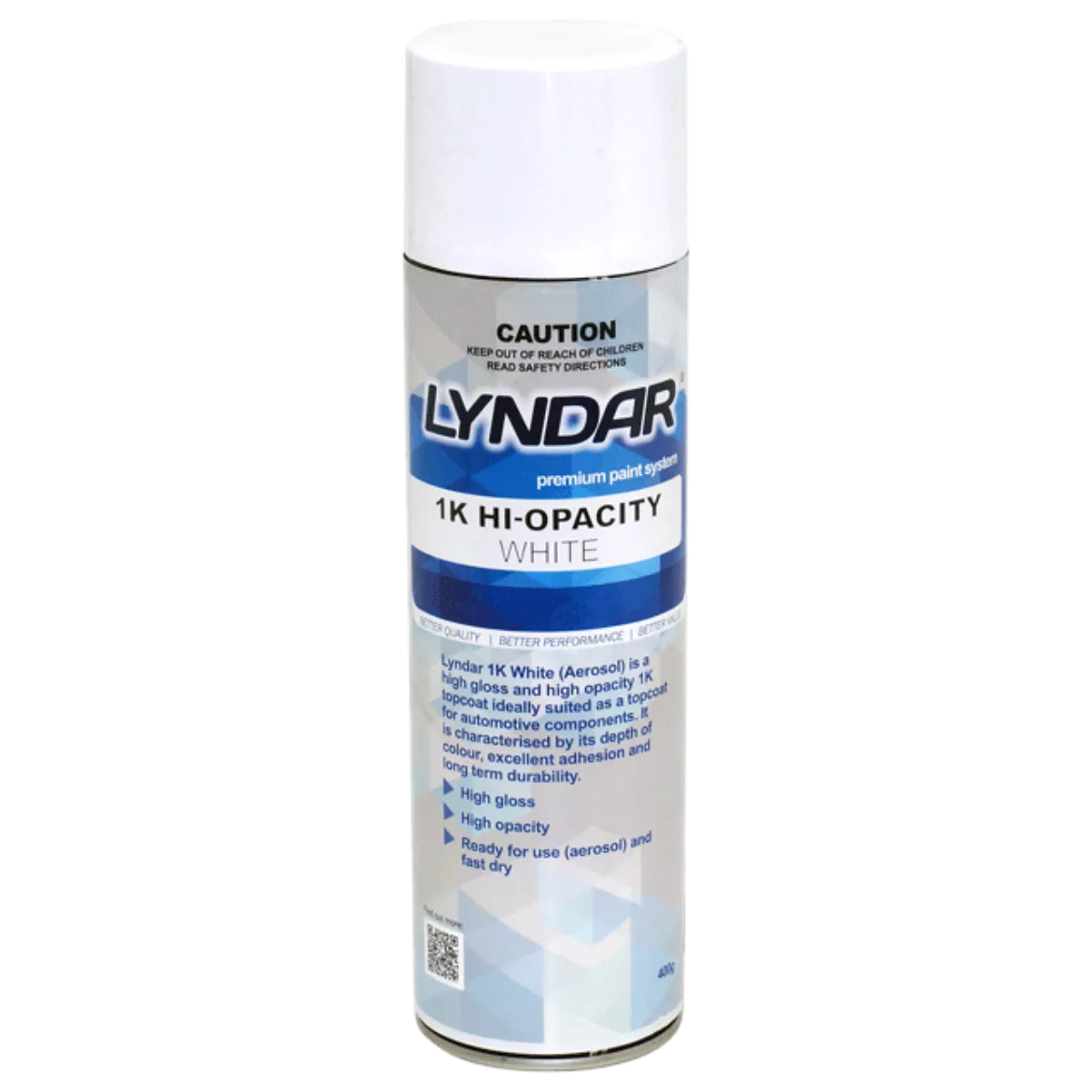 LYNDAR ACRYLIC 1K HI-OP WHITE 400G