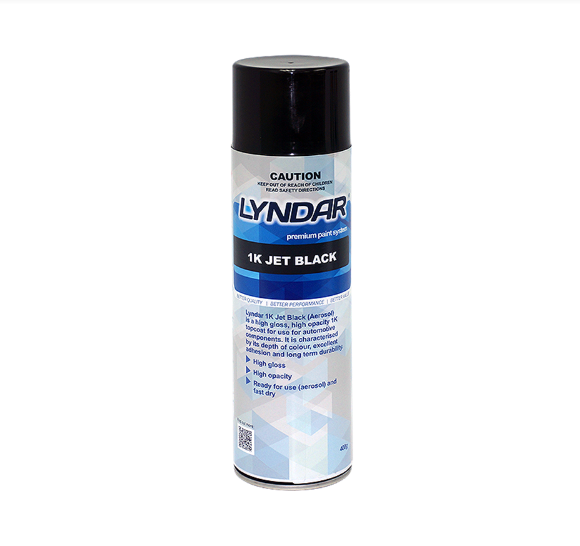 LYNDAR ACRYLIC 1K JET BLACK 400G