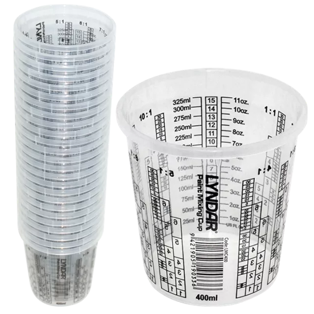 LYNDAR MIXING CUP 400ML- Sleeve 25 pots