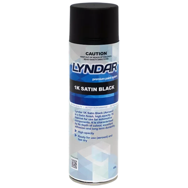 LYNDAR ACRYLIC 1K SATIN BLACK 400G