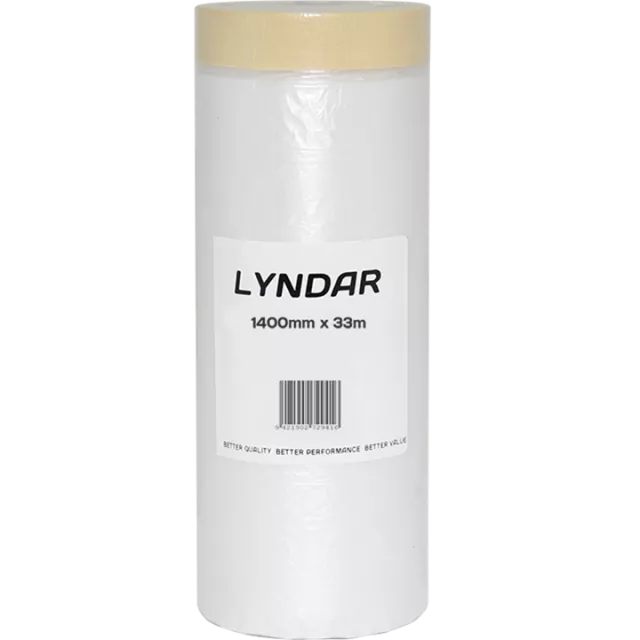 LYNDAR PRETAPED AUTO MASKING FILM 1400MM X 33M REFILL