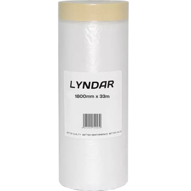 LYNDAR PRETAPED AUTO MASKING FILM 1800MM X 33M REFILL